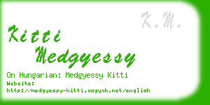 kitti medgyessy business card